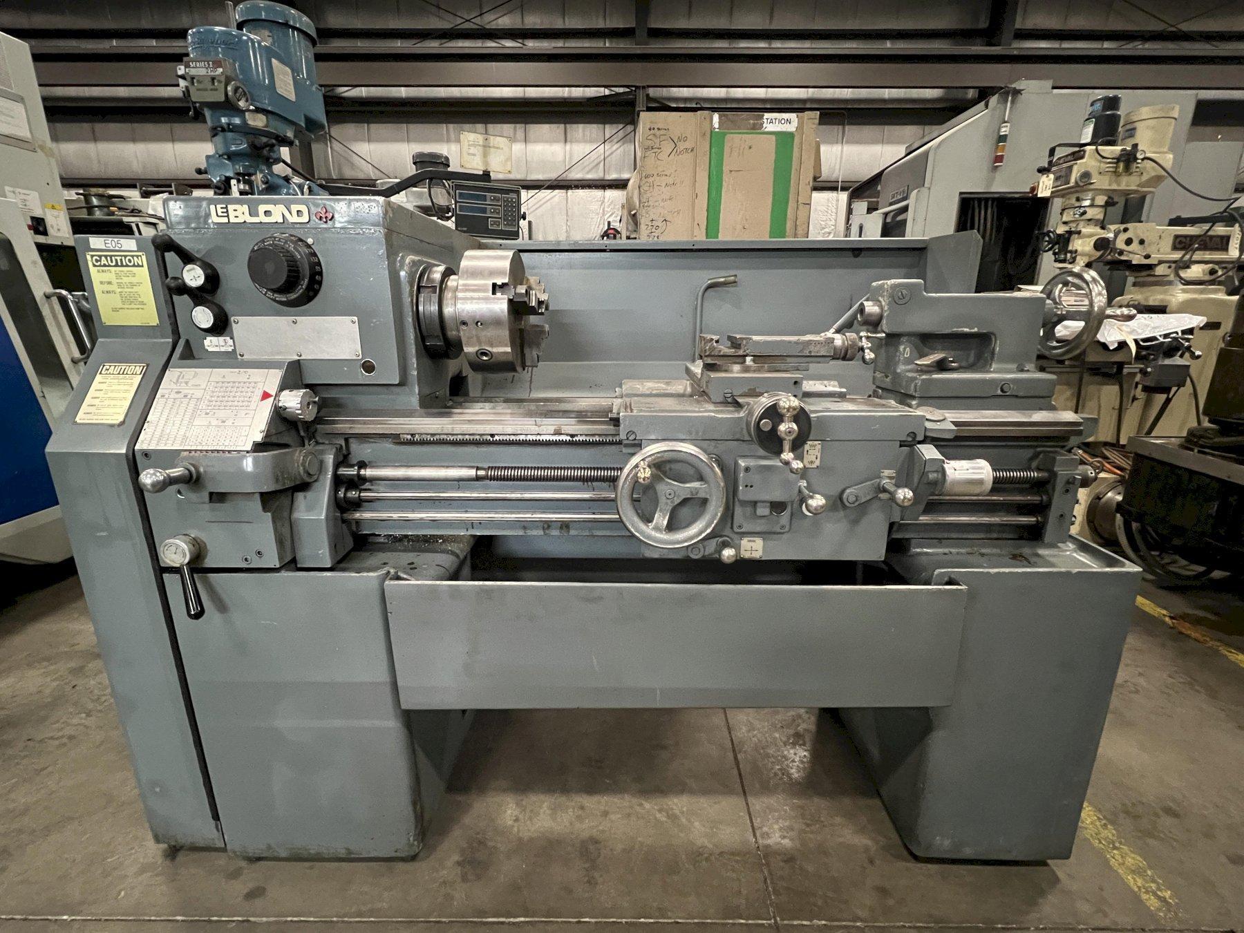 15" x 30" LEBLOND ENGINE LATHE, REGAL SERVO SHIFT 12C, 9" OCS, 10" 3-JAW CHUCK