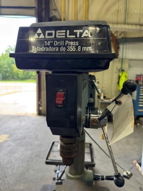 1 - PREOWNED DELTA 14" DRILL PRESS, MODEL #: 14-070, S/N: W9743