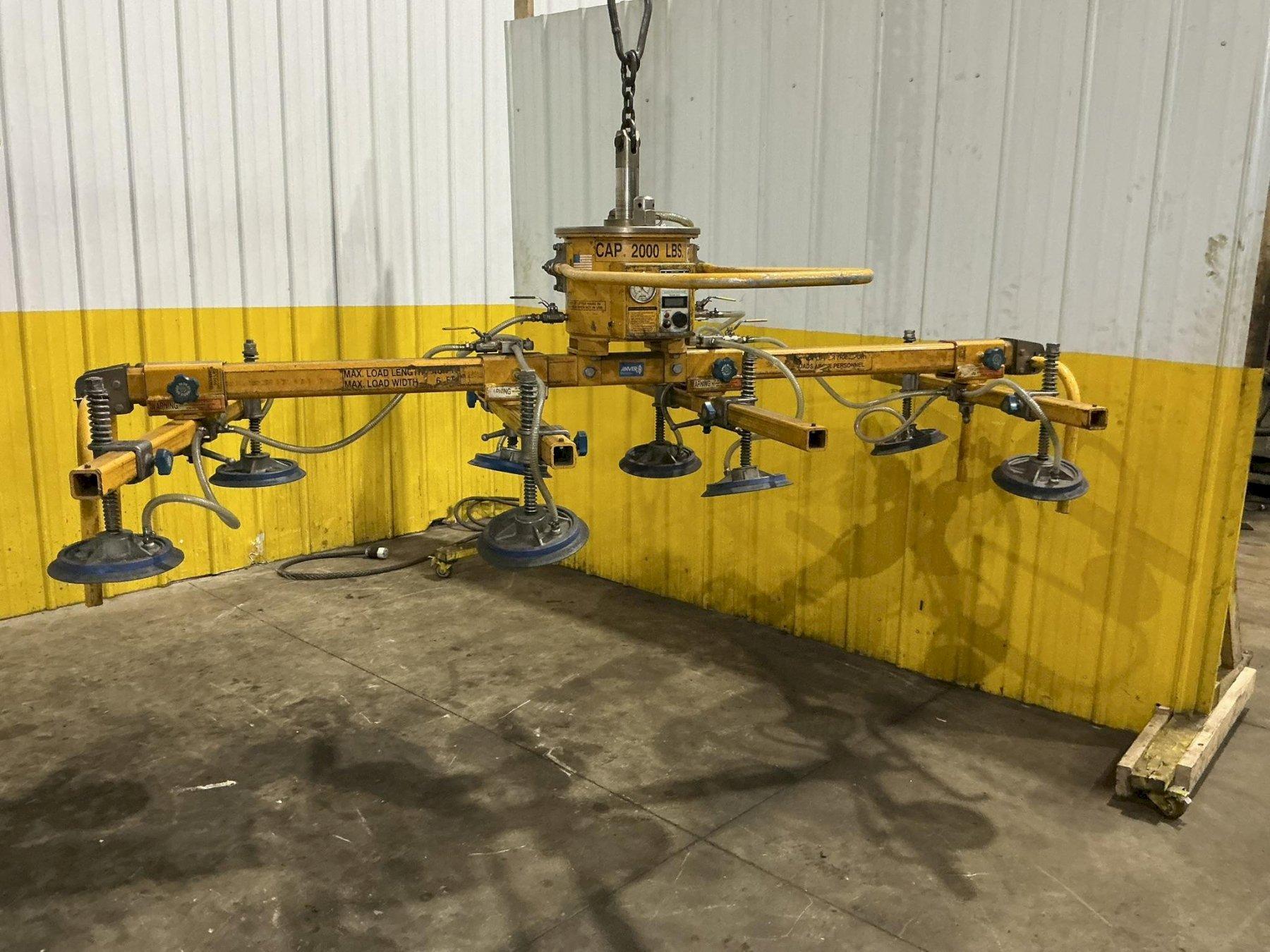 2,000 LBS ANVER MODEL #VLS-07 SELF CONTAINED ELECTRIC POWERED VACUUM SHEET LIFTER: YOBRO #25322