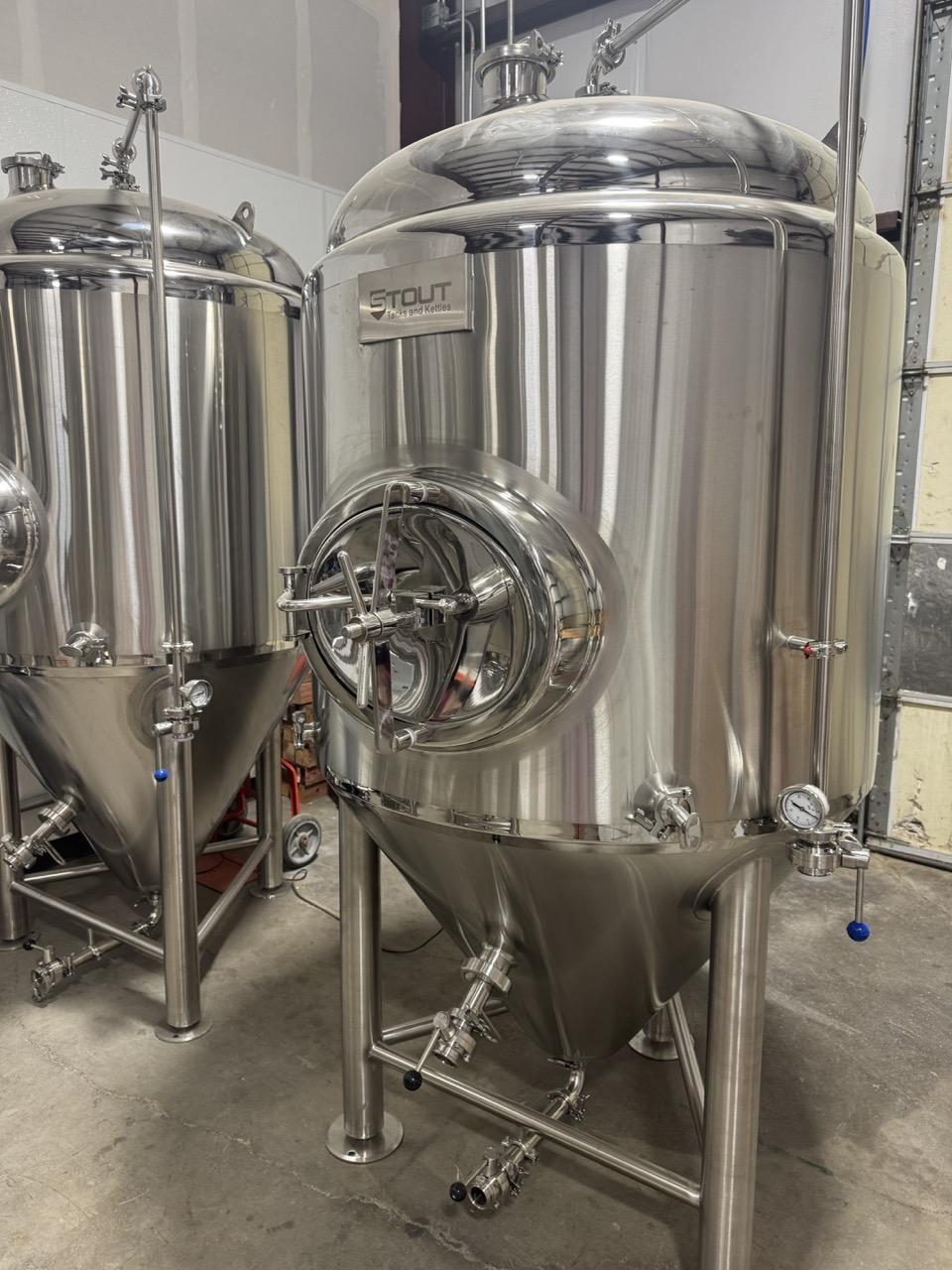 Turnkey 7 BBL Brewmation-Stout Brewing System w/ 2024 Thermaline Heat Exchanger, Pumps, Controls & Vessels