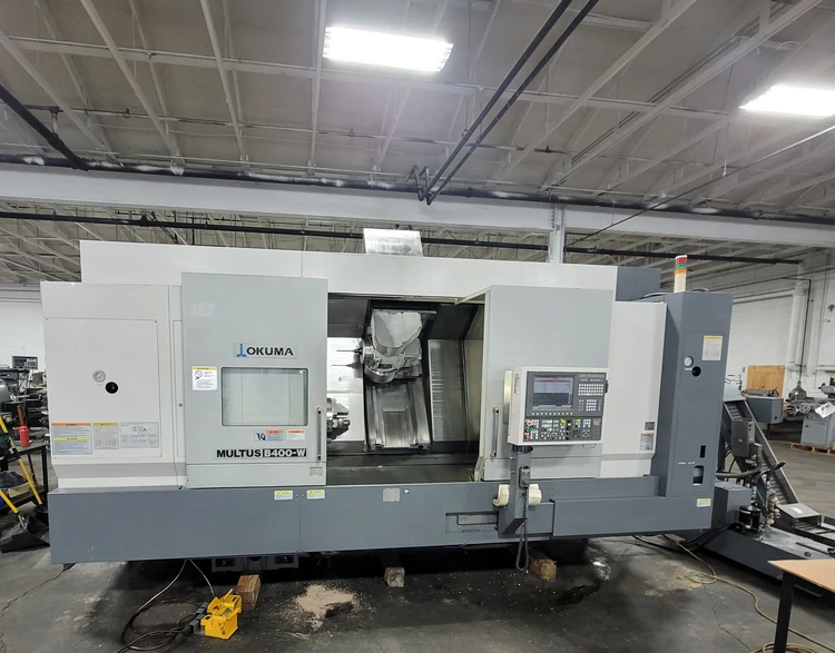 OKUMA MULTUS B400-W 8-AXIS CNC TURNING CENTER LOADED W/TOOLING