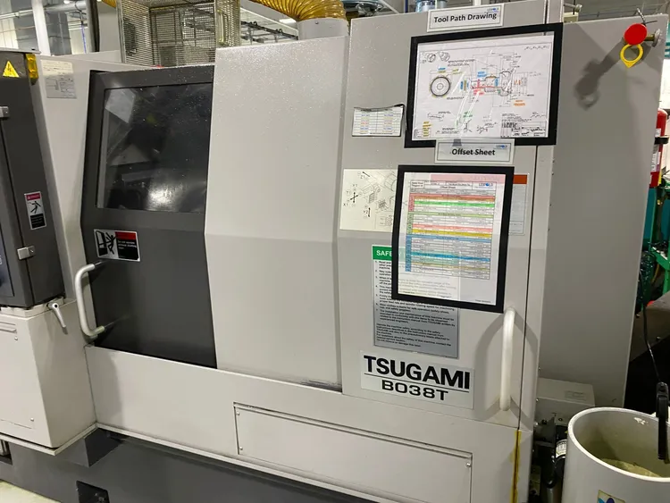 2018 TSUGAMI B038T Automatic Screw Machine w/ Chip Conveyor & Bar Feeder