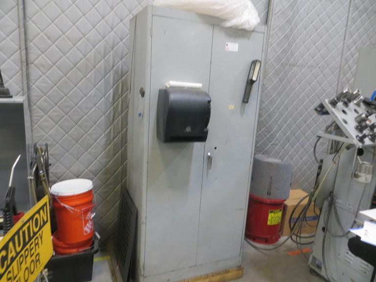 2 Door Cabinet w Contents- Auction Item