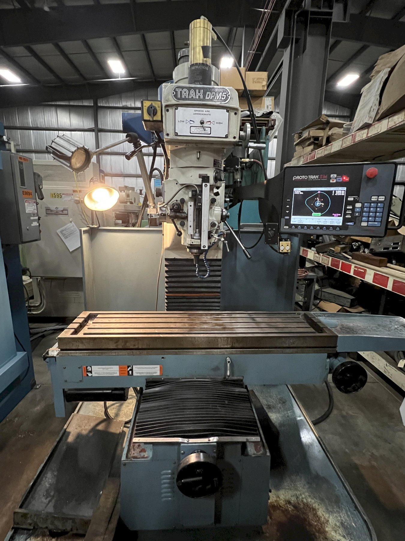 SOUTHWEST INDUSTRIES TRAK CNC BED MILL, MODEL DPM5, UPDATED 2-AXIS  PROTO TRAK SM CNC CONTROL