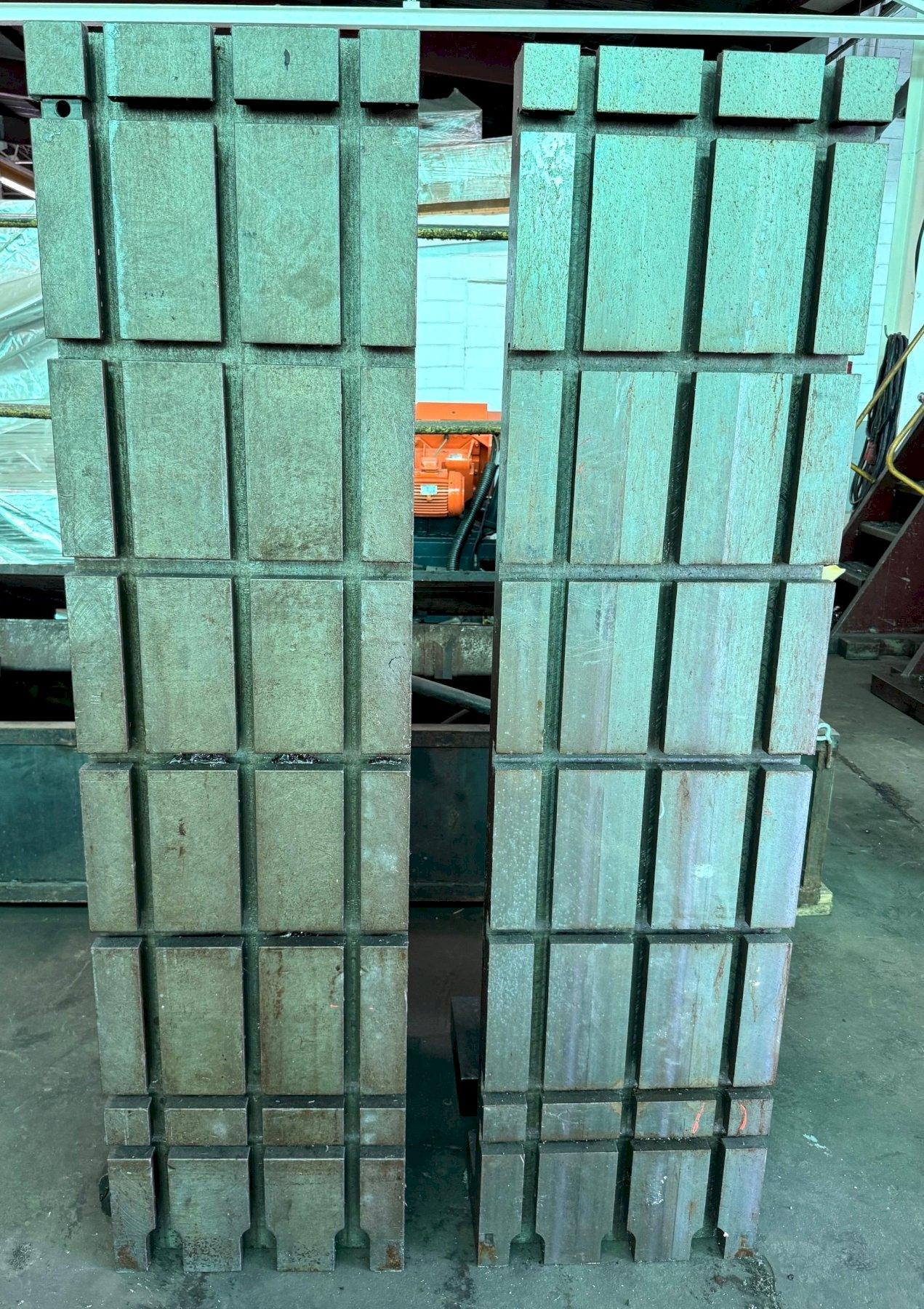 (2) 20″ x 78″ Angle Plates, (3) Vert T-Slots, (7) Horiz T-Slots