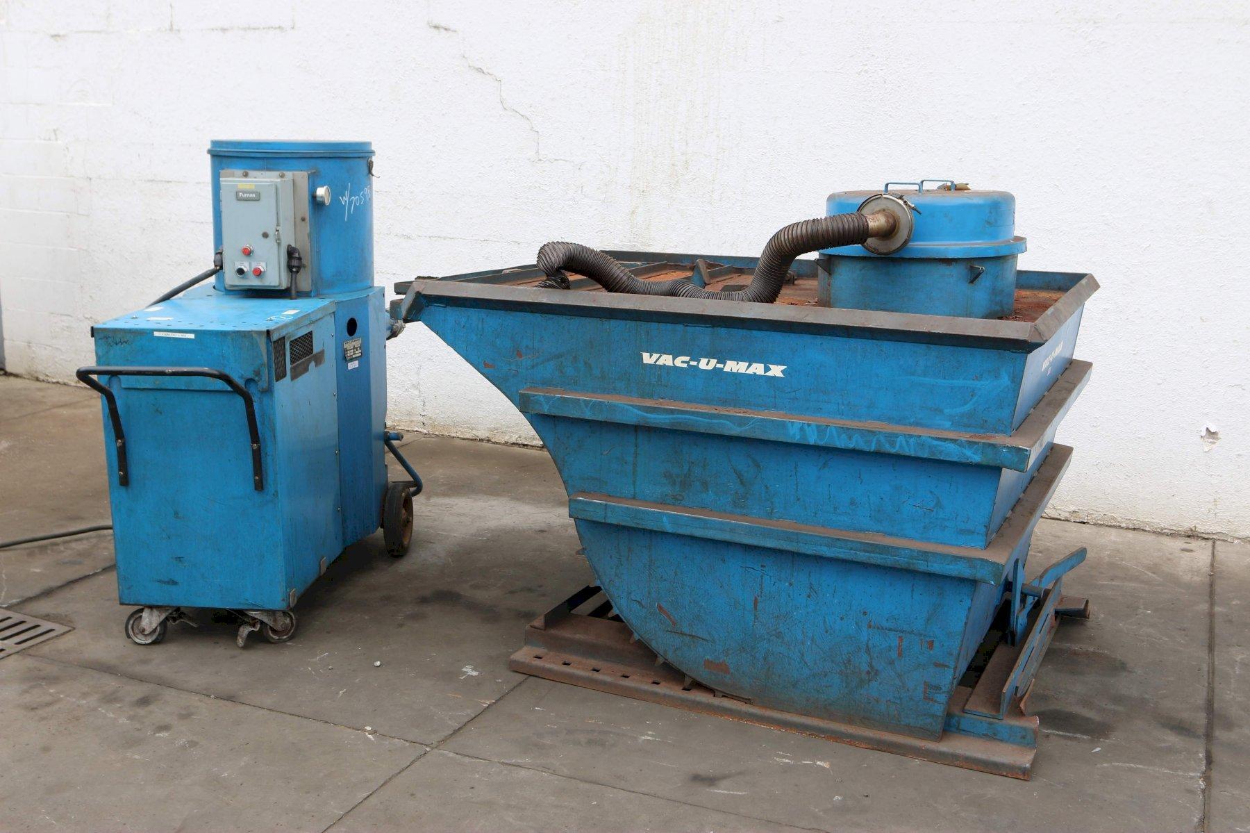 VAC-U-MAX MODEL 6.865 DUST COLLECTOR VACUMM W/ HOPPER: STK #70595