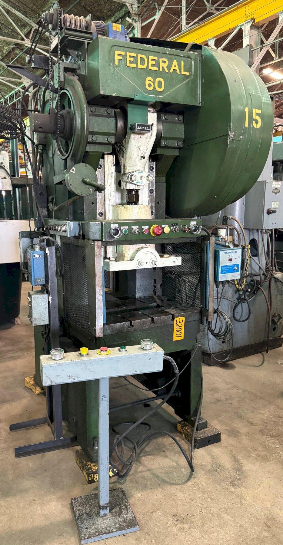 60 Ton Federal OBI Press No. 60, 4" Str., 13" SH, 90 SPM, A.C.