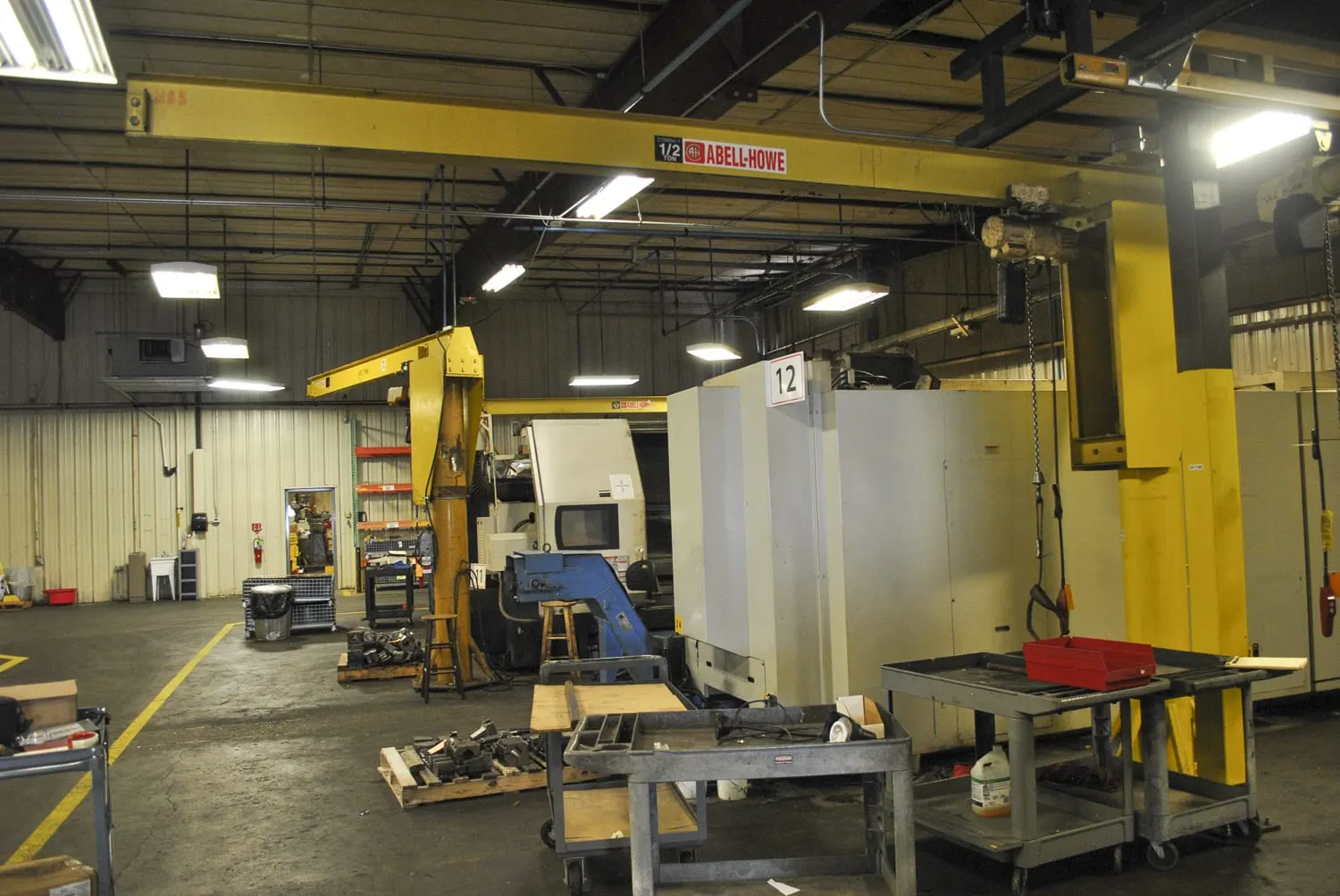 1 - PREOWNED ABELL-HOWE 1/2 TON JIB CRANE