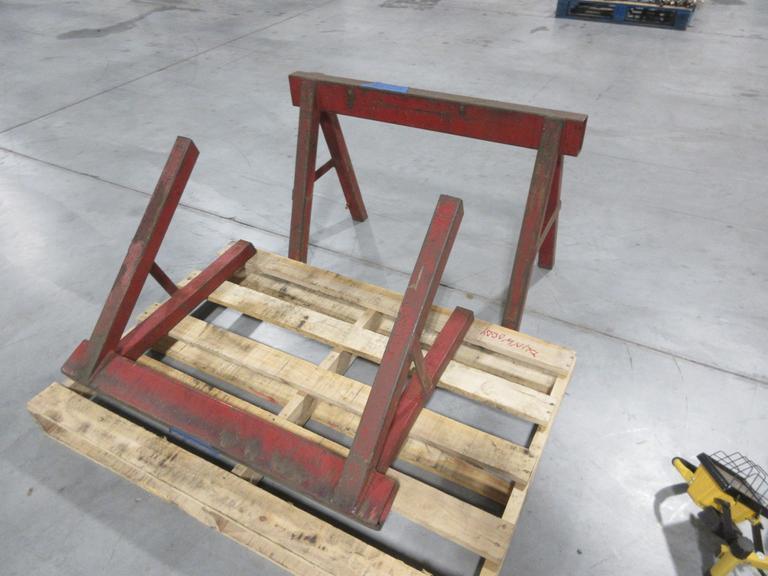 Heavy Duty Welded Steel Saw Horses (2pcs), 36" x 20" x 25"H- Auction Item