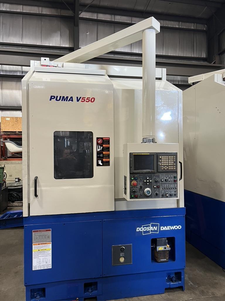 DOOSAN V550 28" CNC VERTICAL TURNING LATHE, FANUC 21iTB CONTROL, 2005