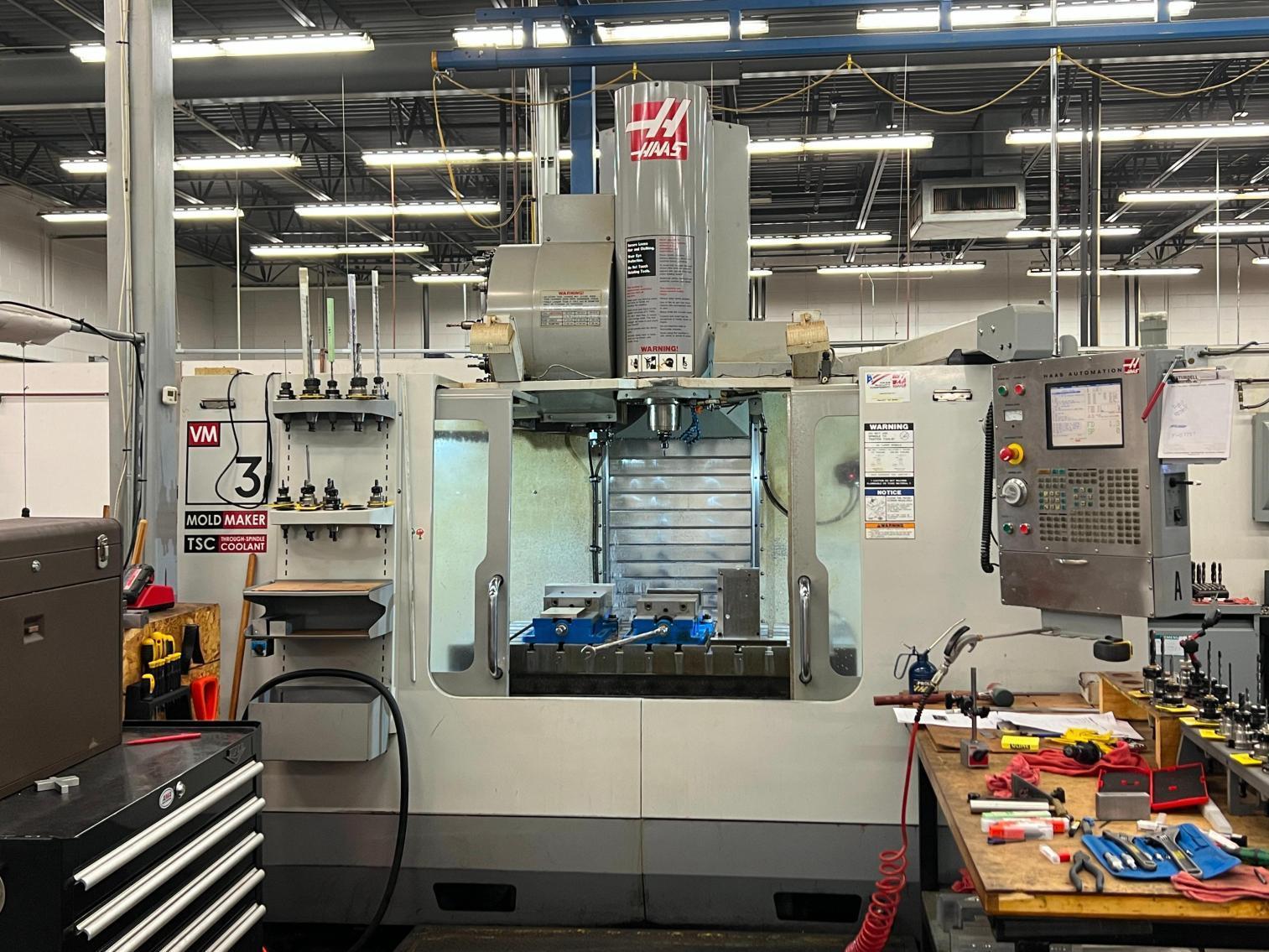 1 - PREOWNED HAAS VERTICAL MACHINING CENTER, MODEL #: VM-3, S/N: 49176