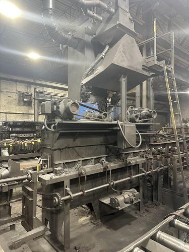6" X (2) 15 HP WHEEL WHEELABRATOR "SKEW ROLL PIPE & BAR" SHOT BLAST BLASTER SYSTEM
