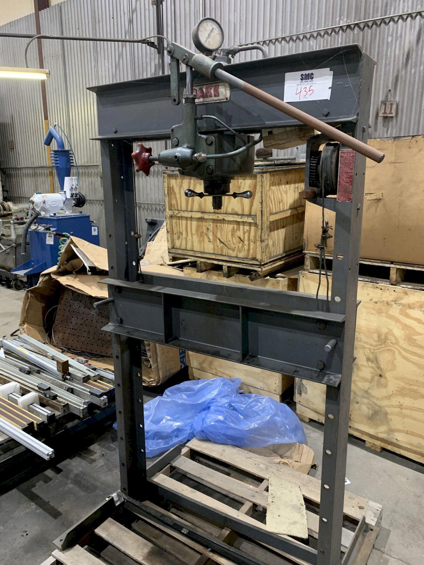 1 - PREOWNED DAKE H-FRAME HYDRAULIC PRESS, MODEL #: 25H, S/N: 158591