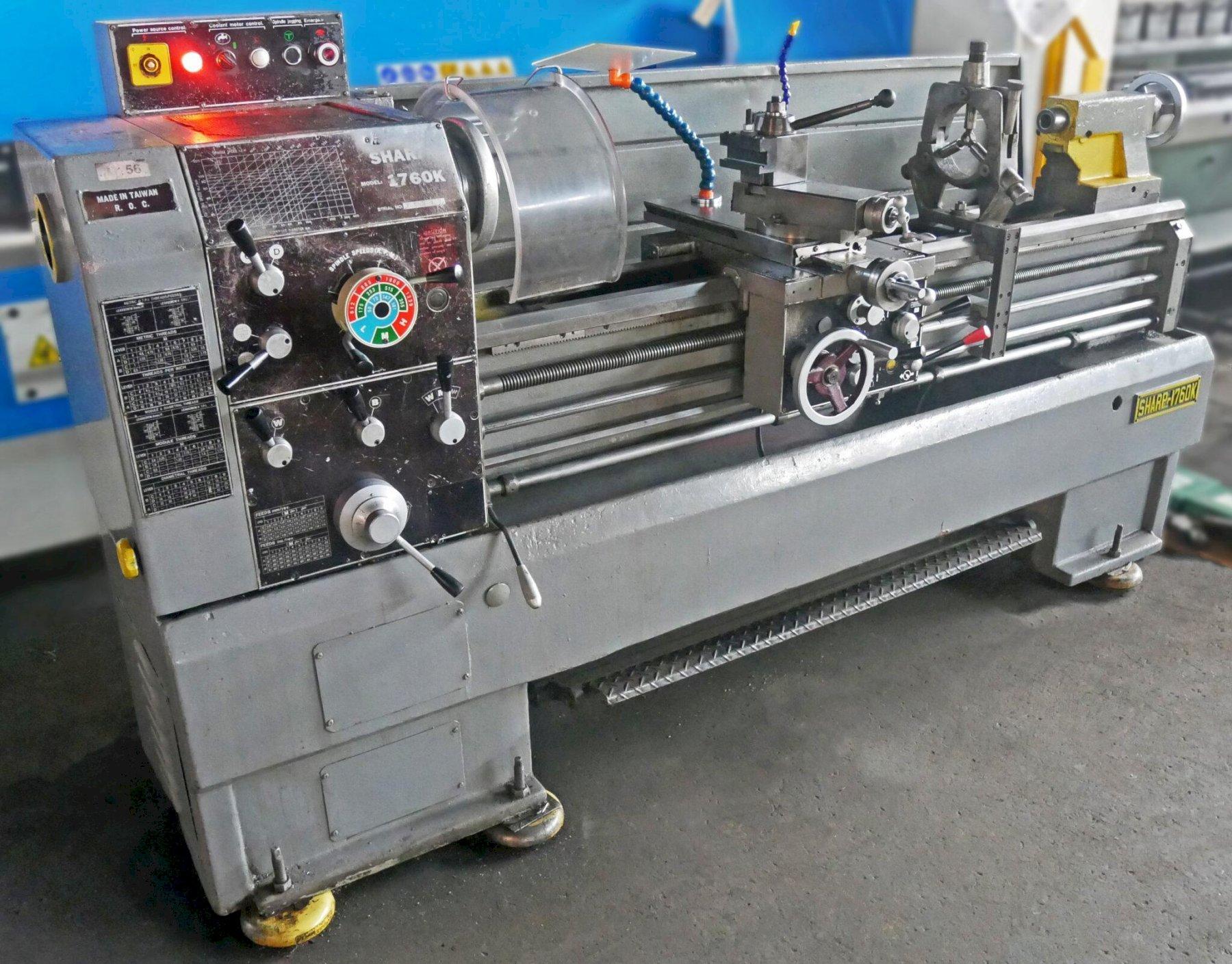 Sharp 17" x 60" Gap Bed Lathe, 1760K