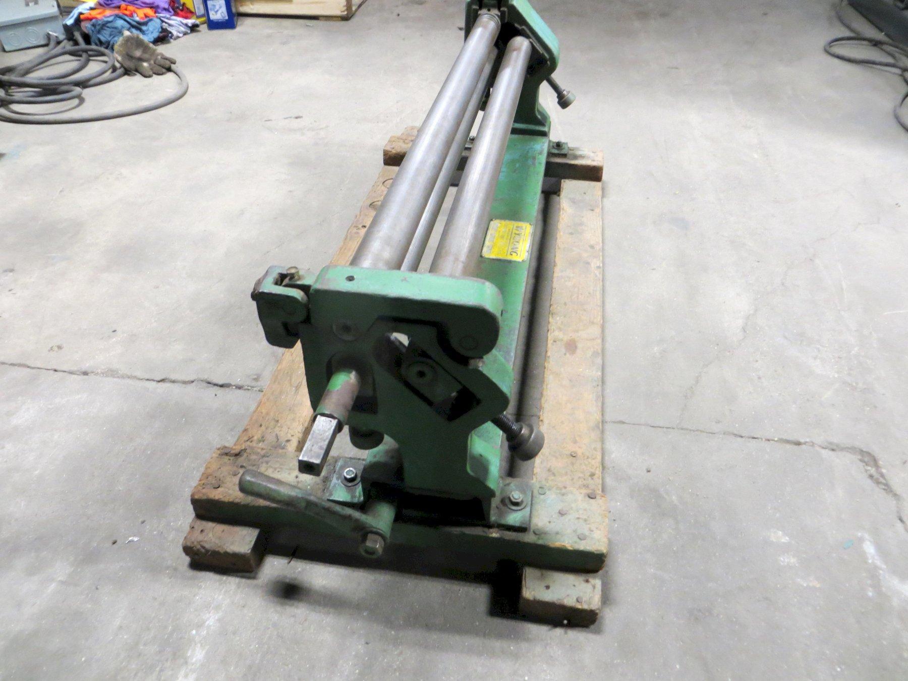 2" Diameter x 36" Used Wysong Manual Slip Roll Model 236-HR