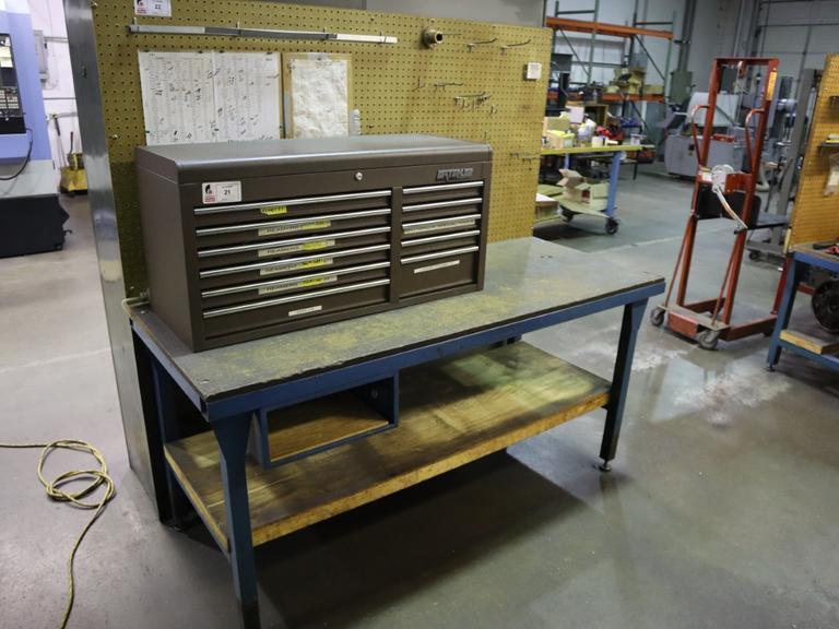 Workbench with Lower Shelf, Pegboard - No Contents- Auction Item