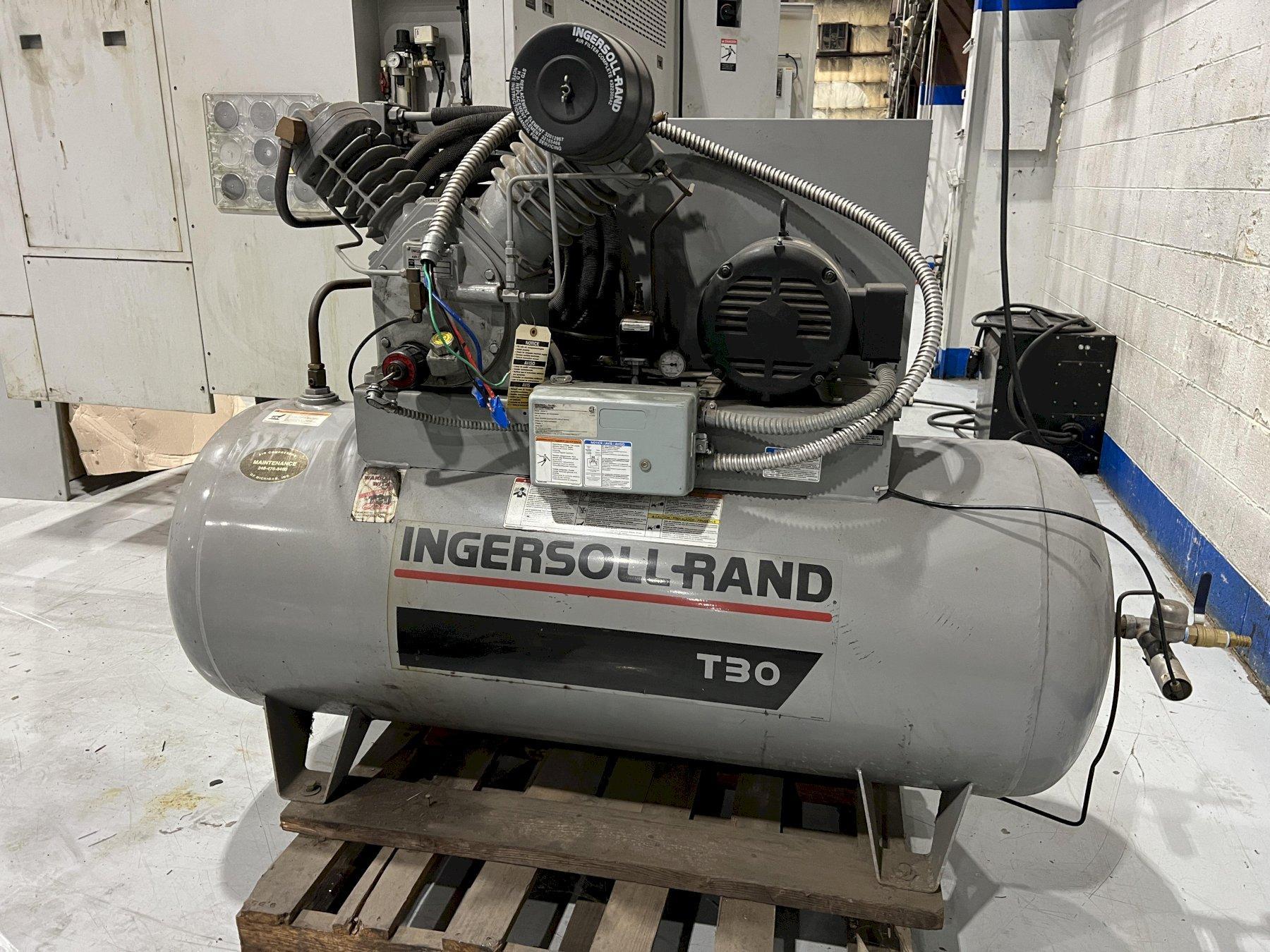 Ingersoll Rand T30 Industrial Air Compressor 35 CFM Baldor Drive 3PH 10HP