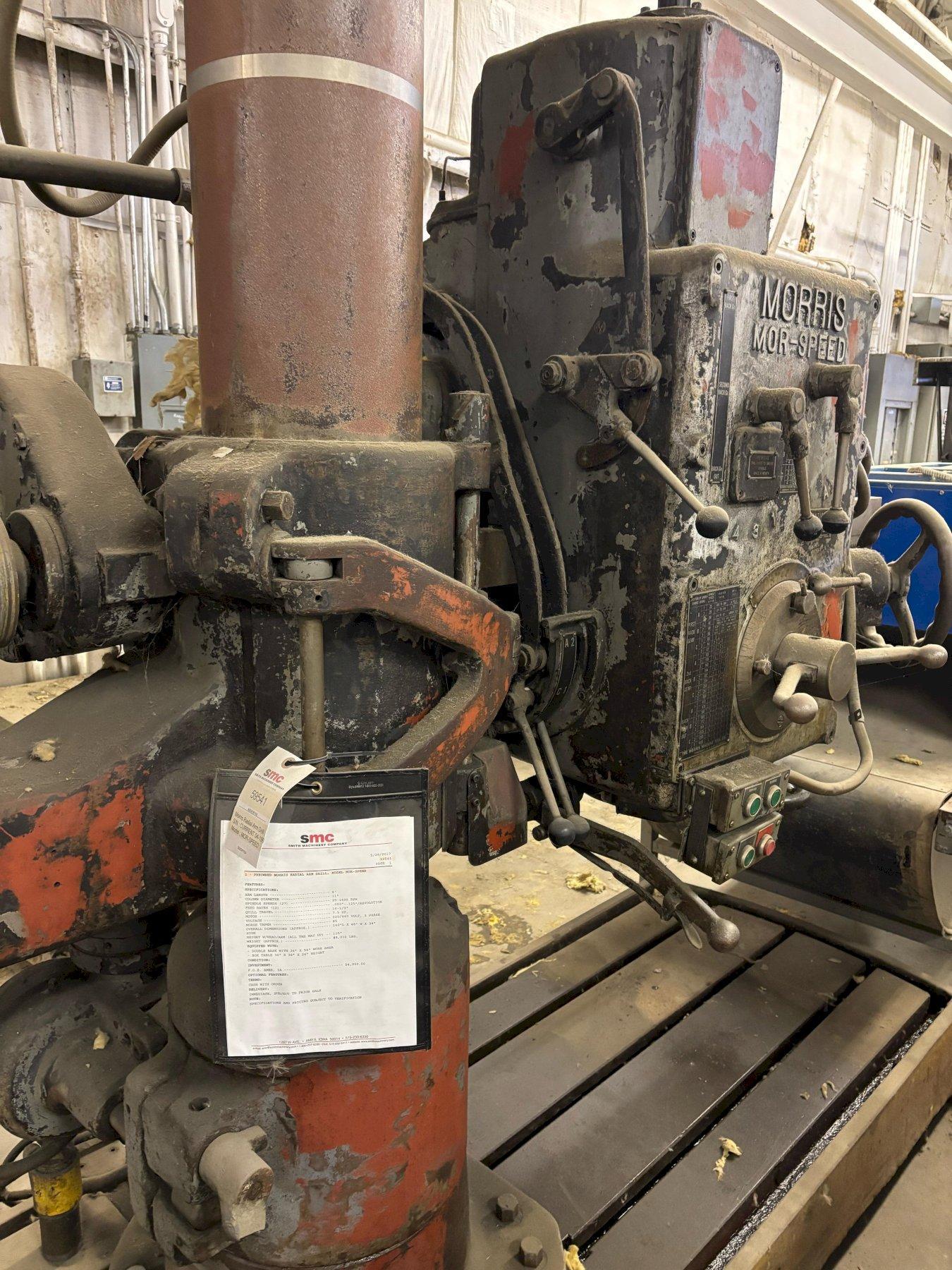 1 - PREOWNED MORRIS RADIAL ARM DRILL, MODEL MOR-SPEED