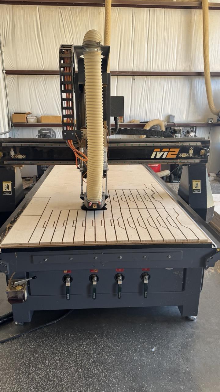 4′ x 8′ Laguna SmartShop II Maker CNC Router, 2020 – 8 Station Automatic Tool Changer Becker Vacuum Pump, CFlux Cyclone Dust Collector