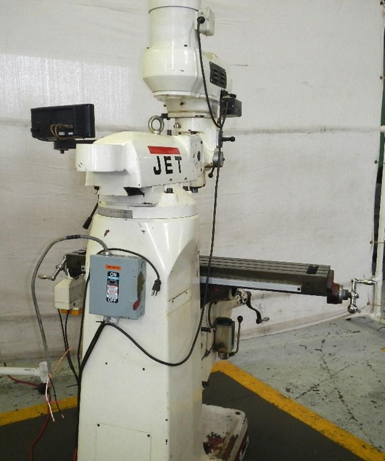 9" x 49" JET Vertical Milling Machine Model JTM-4VS,  3 HP