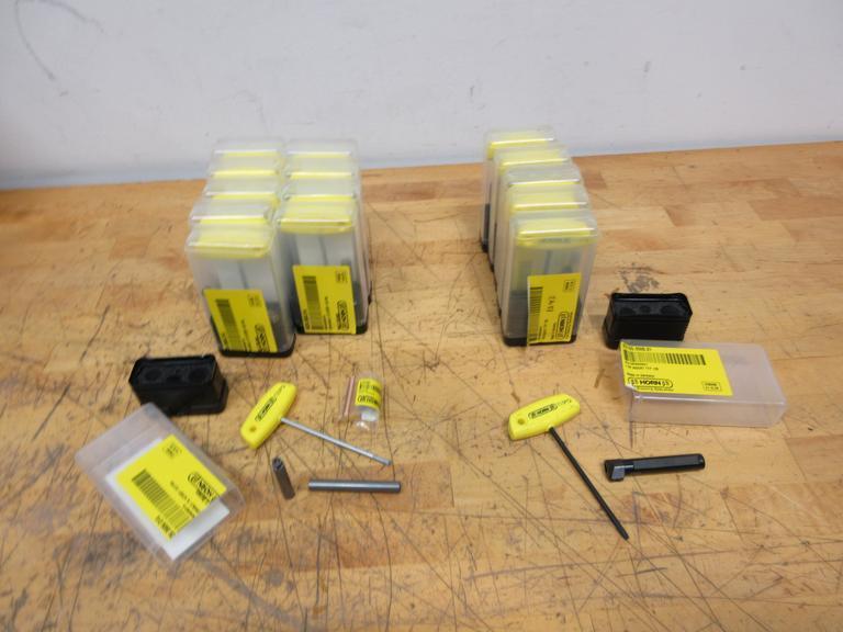 PH Horn (11pcs) M328.0909.01A Carbide 3/8" Shank Milling Cutter Holder **Shortened Shank**, (6pcs) BU105.0500.01 Type 105 Insert Boring Bar Holders **New**- Auction Item