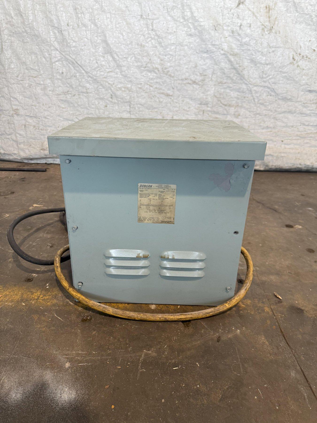 7.5 kVA DONGAN TRANSFORMER. STOCK # 0672725