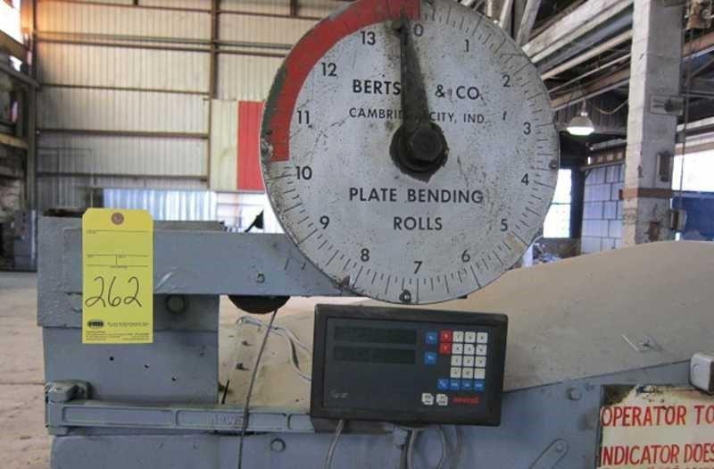 12' X 1-1/8" BERTSCH MODEL #18 INITIAL PINCH PLATE ROLL