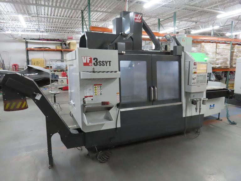 Haas VF-3SSYT CNC Vertical Machining Center with Midaco Pallet Changer, Thru Spindle Coolant, Probing