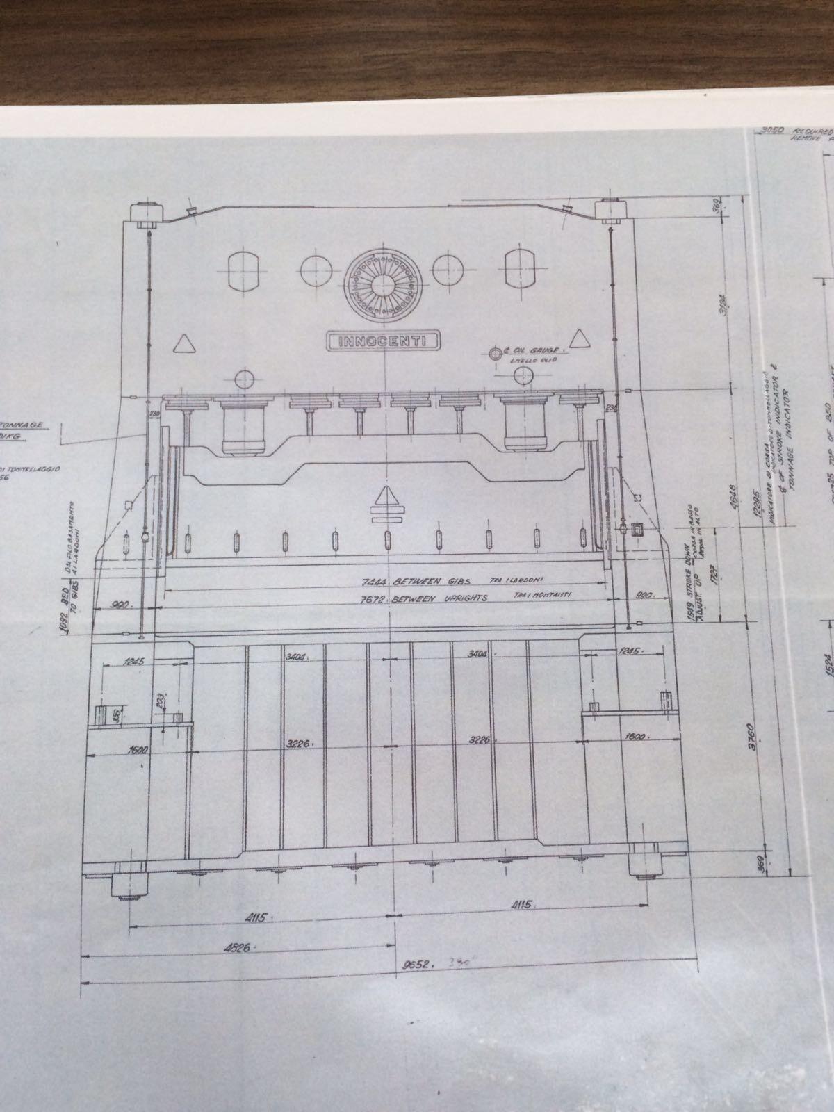 3000 Ton Innocenti  F2-3000-300 Mechanical Chassis Press