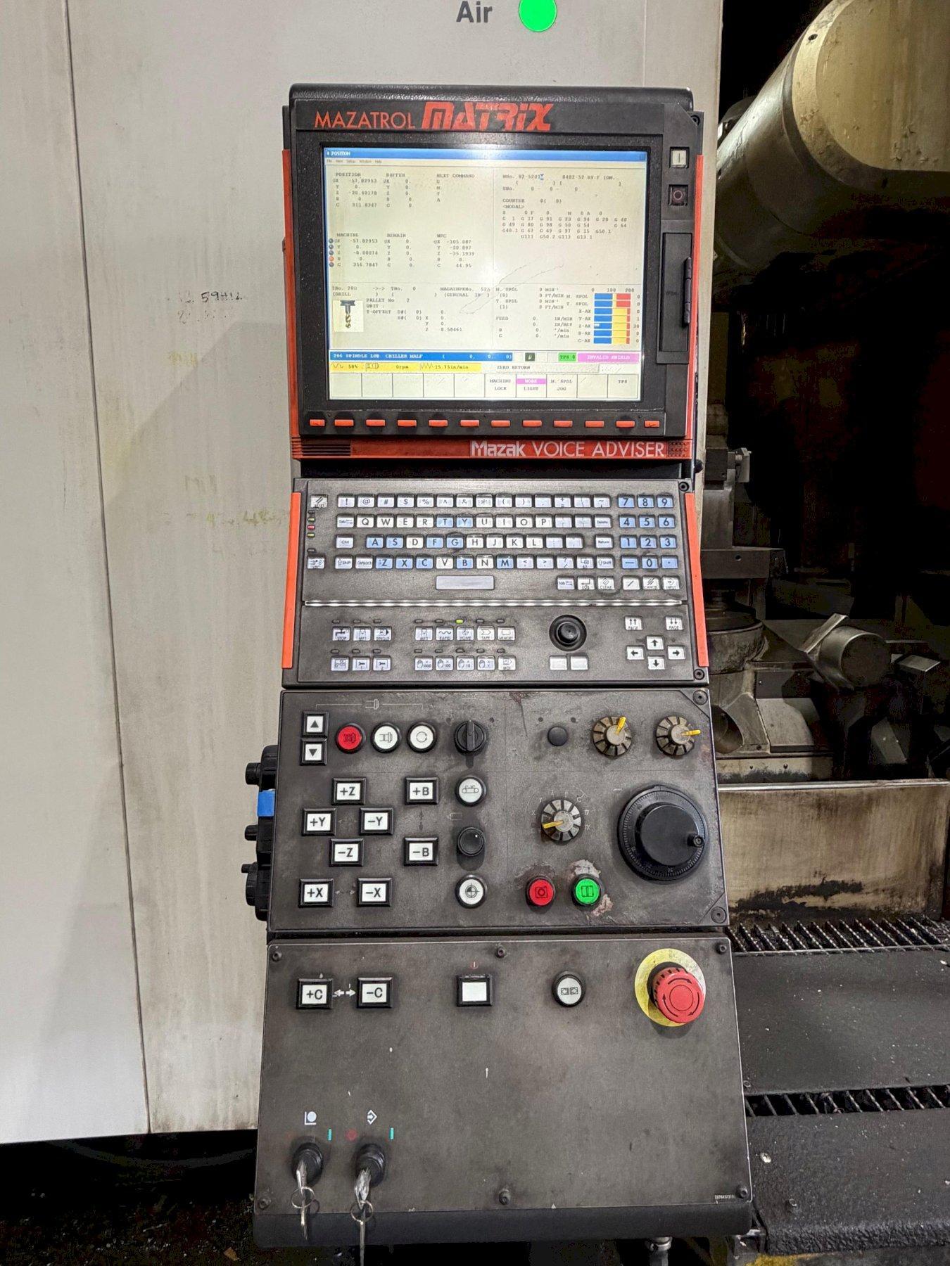 2008 Mazak Integrex e-1060V/8 II CNC Mill-Turn Machine, 10K RPM Mill head, x-73.82" y-41.73", z-52.95", 120 ATC, Mazatrol Matrix Ctrl., 50HP