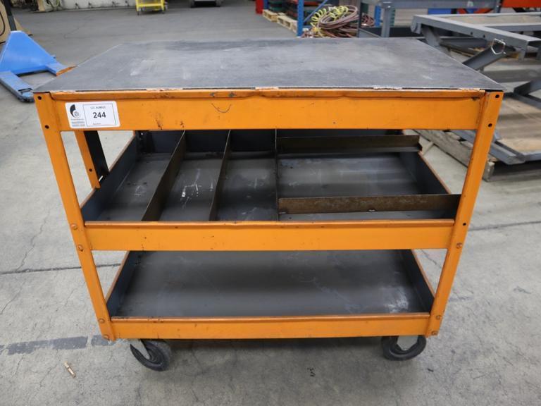 Metal Cart w 3 Shelves- Auction Item