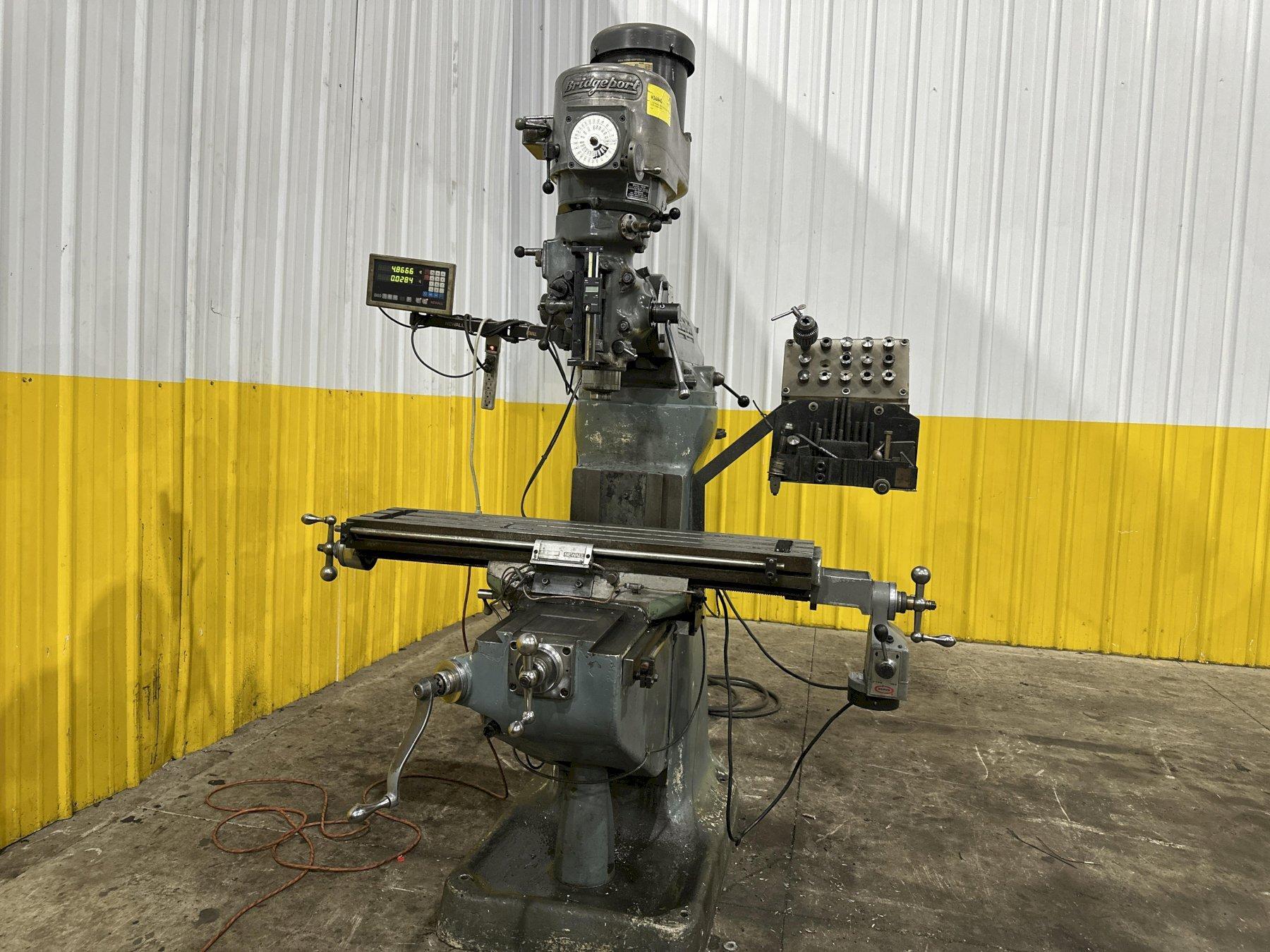 1.5 HP BRIDGEPORT VERTICAL MILL W/ POWER FEED: YOBRO #26042