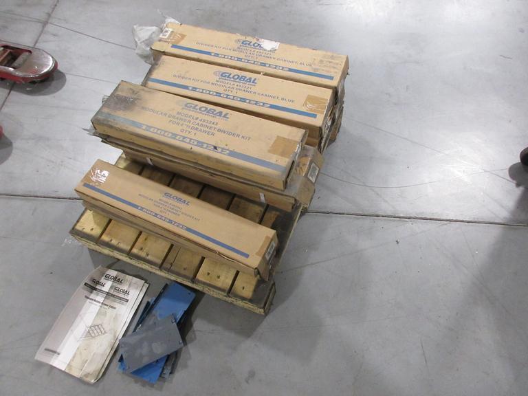 Global Industrial Divider Kits for Modular Drawer Cabinets, 4" and 6" Deep Drawers,  (12) Boxes of Parts- Auction Item
