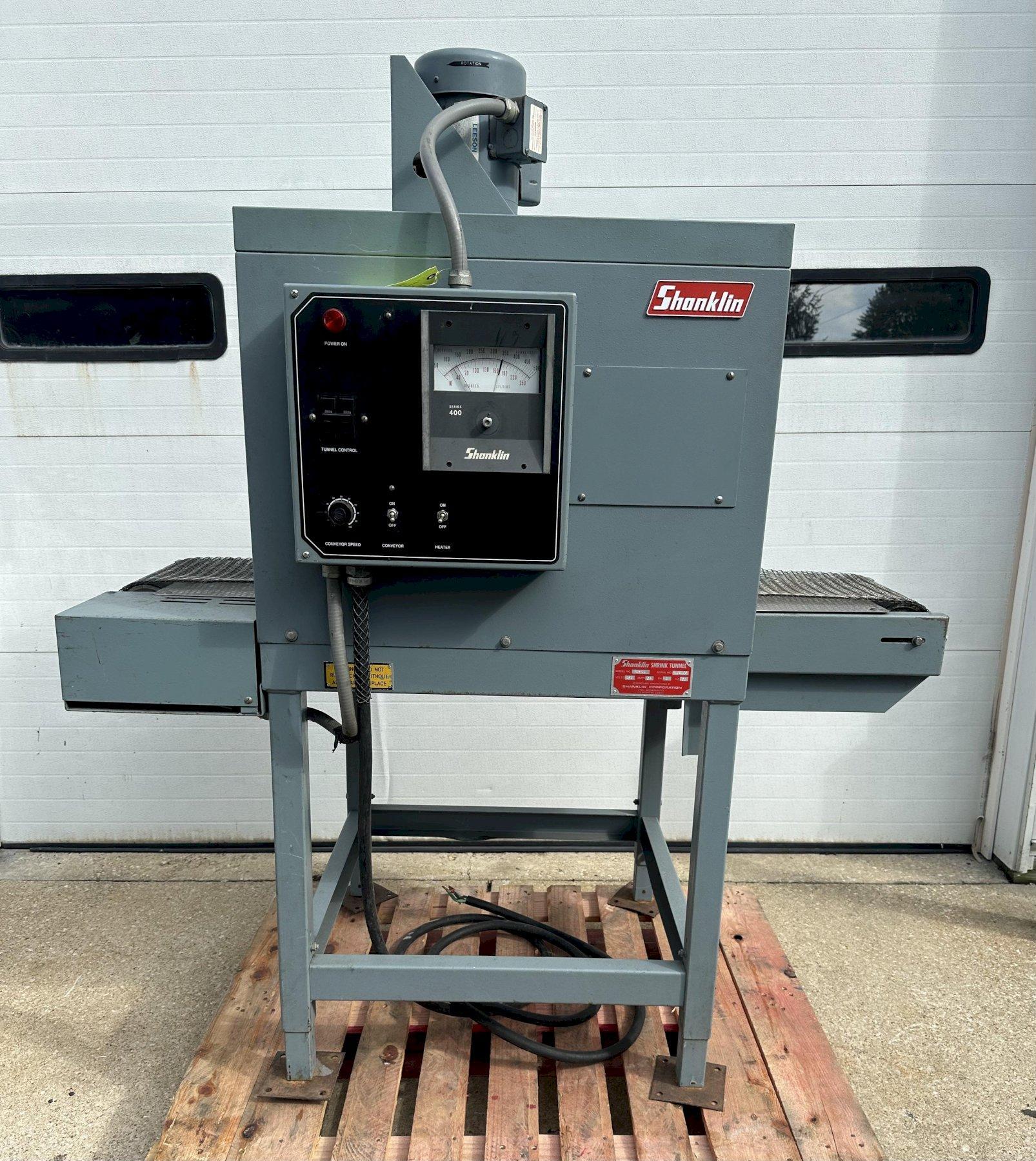 COMPLETE SHRINK PACKAGING SYSTEM Eastey EP2028TK L-Bar and Shanklin T-6XL Heat Shrink Tunnel