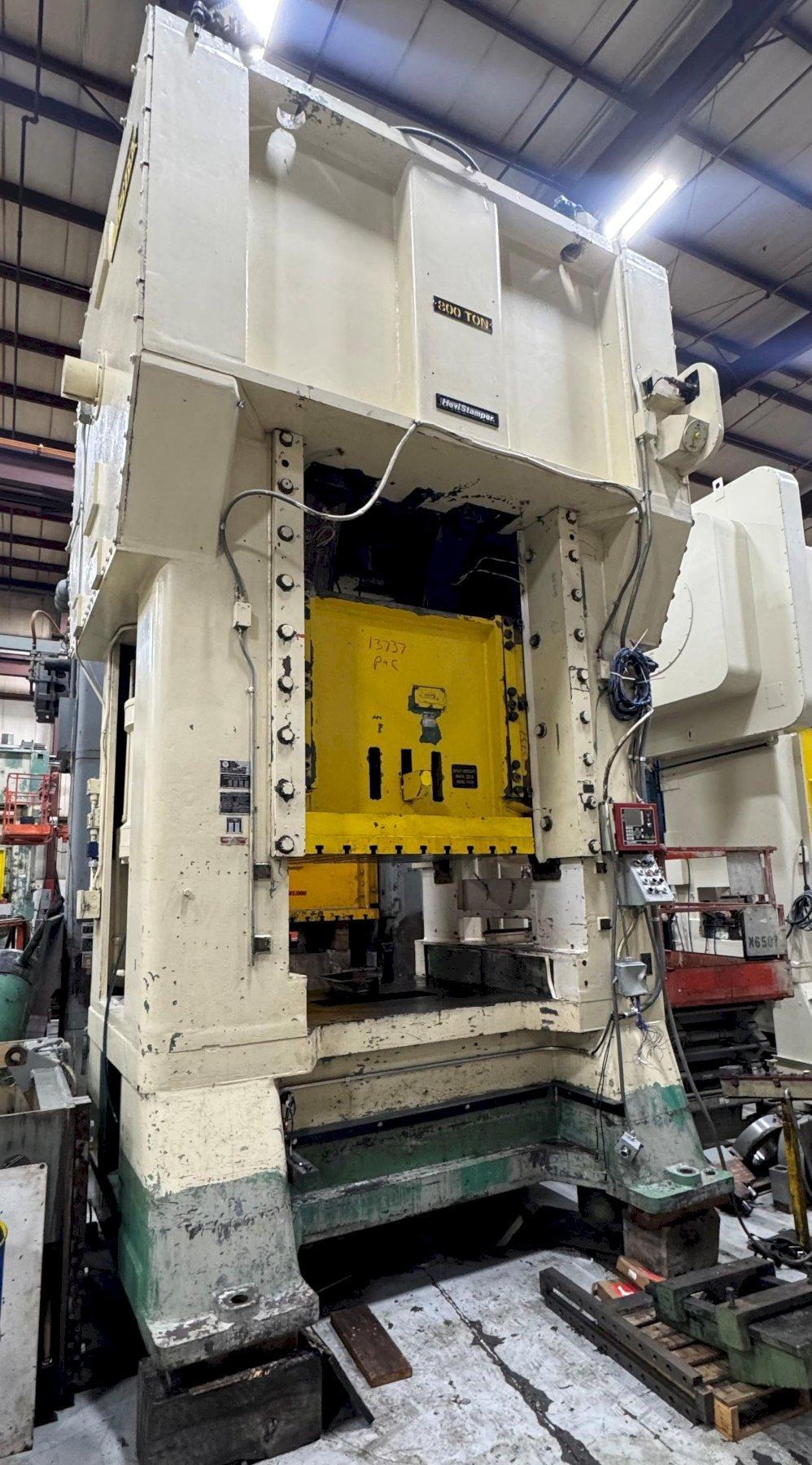 800-ton Minster E2-800-60-48 Hevi-Stamper Straight Side Stamping Press For Sale