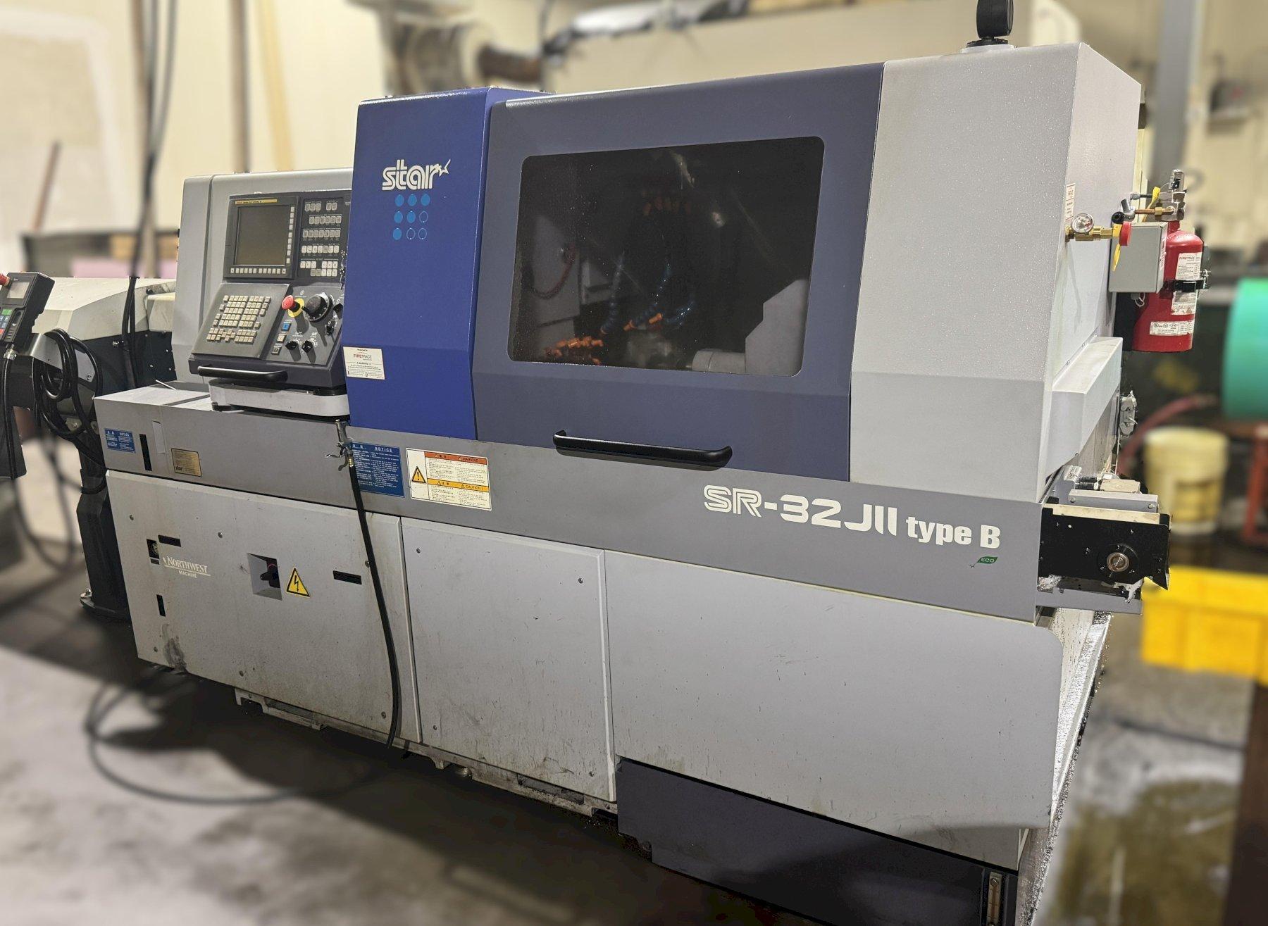 STAR SR-32JII Type B Swiss CNC Lathe 2019 w/ Turning Tool with 6 Stations, Back Side facing Operator 5 Stations Live, Back Side Sub Spindle Tools 8 Stations (4 /4 stacked on top of each other all live