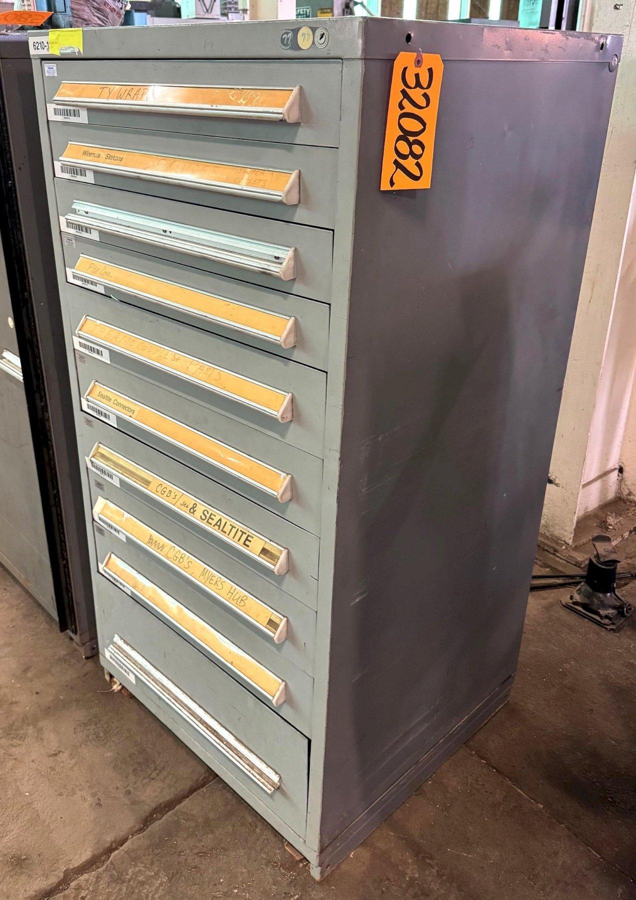 Vidmar Storage Cabinet, 10 Drawer, 30″W x 27-3/4″D x 59″H