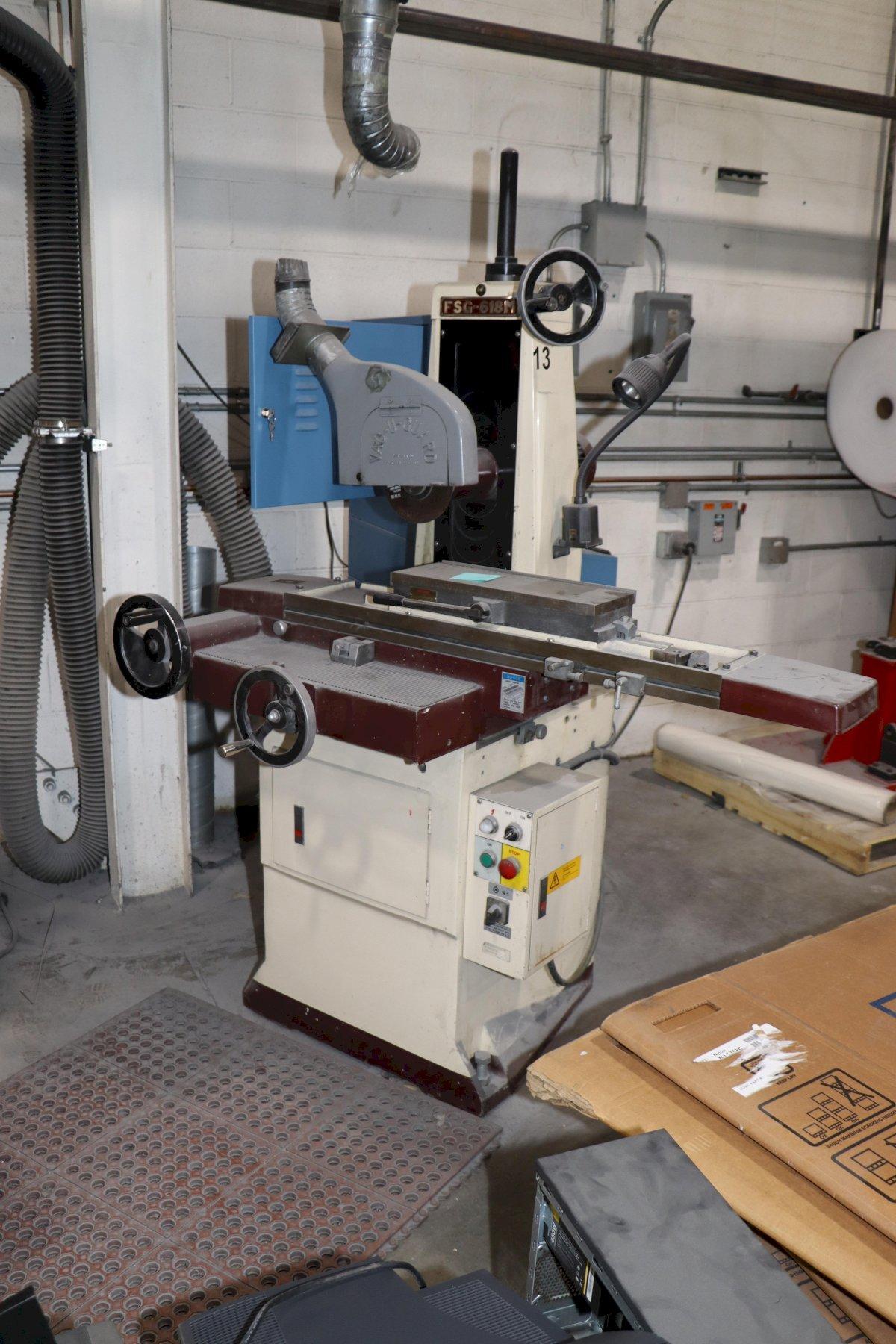 6" X 18" CHEVALIER #FSG-618M HAND FEED BALL SCREW HORIZONTAL SURFACE GRINDER: YOBRO #26194