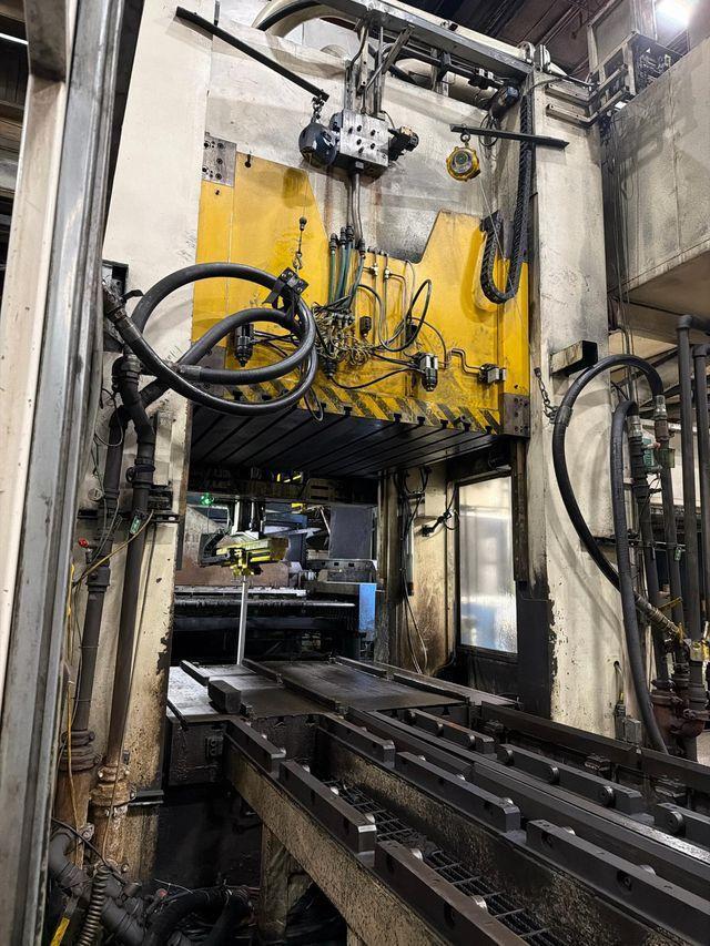 630 Ton, AP&T HOT STAMPING HYDRAULIC PRESS LINE w/SCHWARTZ ROLLER HEARTH FURNACE
