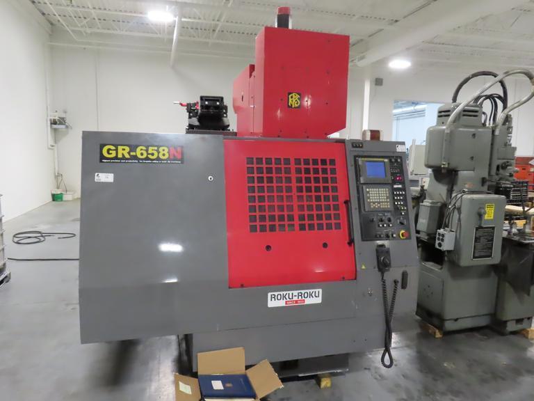 Roku-Roku GRM-658 CNC Vertical Machining Center, Fanuc 16i-M, 12 ATC, Renishaw NC3- Auction Item