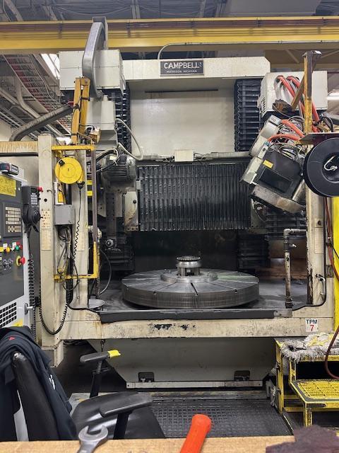 60" CAMPBELL CNC VERT. UNIVERSAL GRINDER W/FANUC CNC CONTROLS AND 2 GRINDING SPINDLES