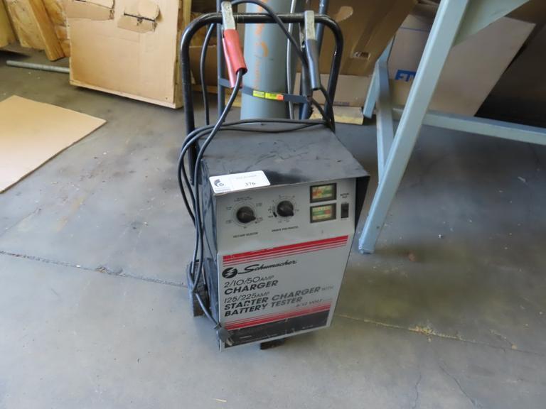 Schumacher 2/10/50 Amp Charger 125/225 AMP Starter Charger w Batter Charger for 6/12 Volt Battery- Auction Item