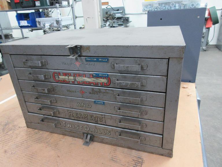 Cleveland Reamers and Twist Drills 6 Drawer Cabinet with Contents- Auction Item