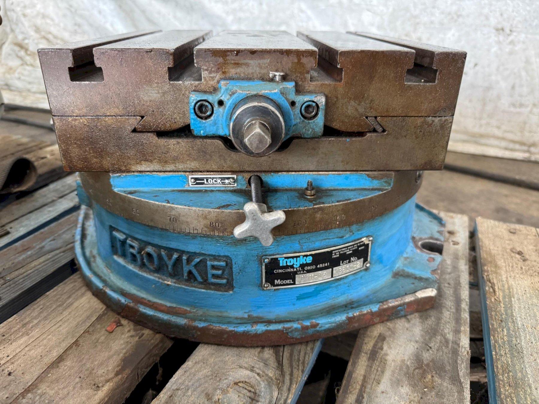 TROYKE DMT-15 CROSS SLIDE ROTARY TABLE, 12