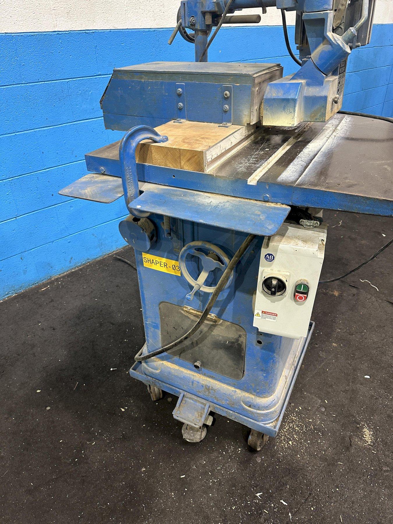 POWERMATIC WOOD SHAPER WITH STOCK FEEDER: STOCK #77451