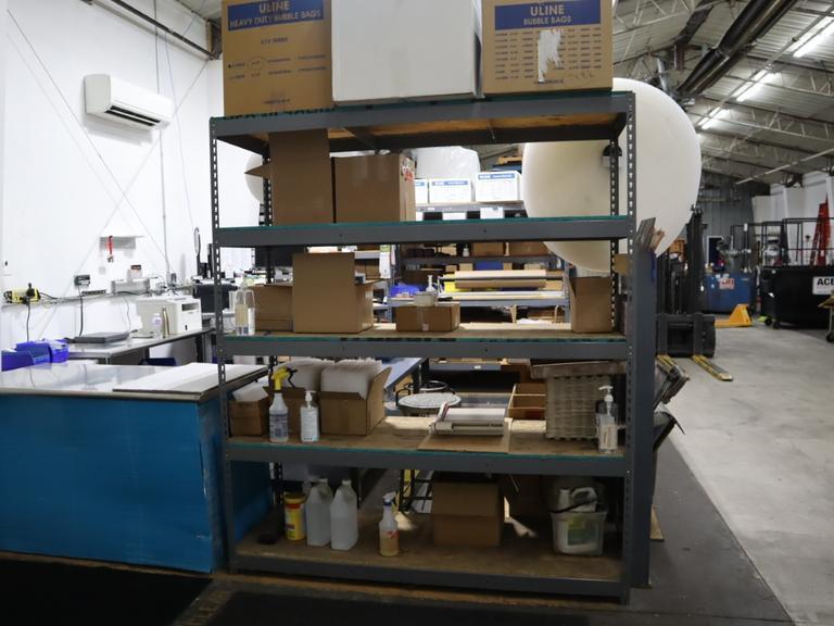(6) Adjustable Shelving Units with Shelves - NO CONTENTS- Auction Item