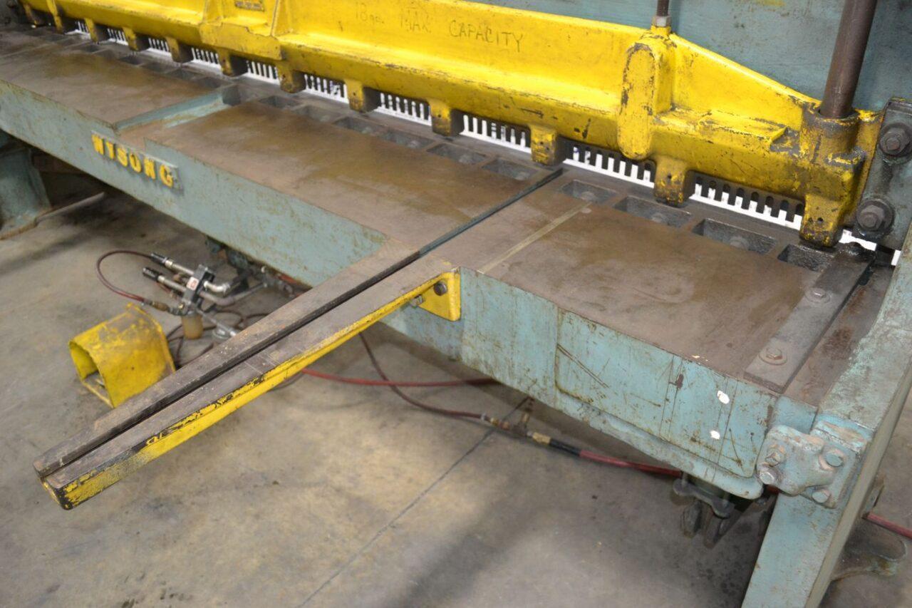 Wysong A-120 10′ x 18 Ga. Air Powered Pneumatic Shear