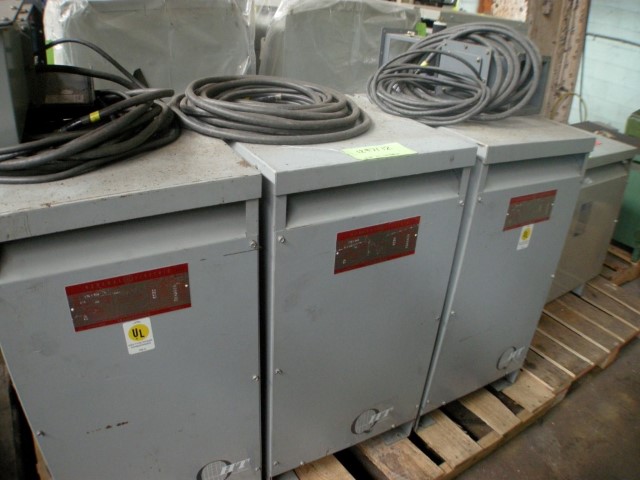 General Electric (3) Interconnected 37.5 kVA Transformers