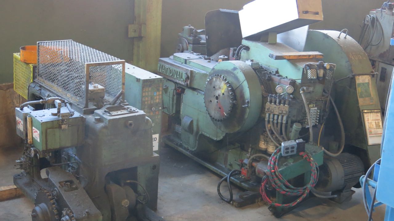 One Used 1/2" National Model 500 Roller Header Set up as a Ball Header