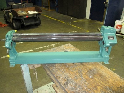 3' X 16 GA PEXTO 3 ROLL INITIAL PINCH ROLL ON STAND